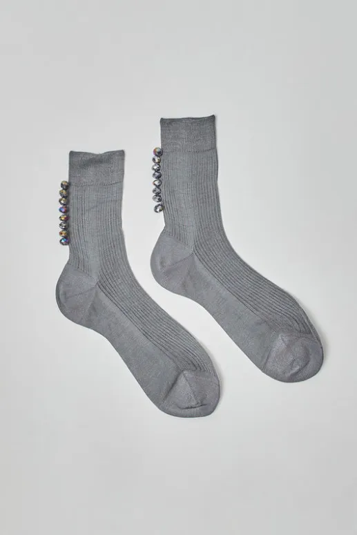 No.6 Store Oysters Socks in Argento