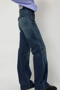 No.6 Store Palerma Biker Pants in Navy