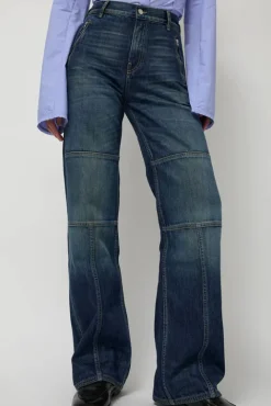 No.6 Store Palerma Biker Pants in Navy