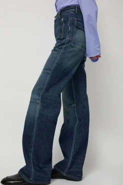 No.6 Store Palerma Biker Pants in Navy