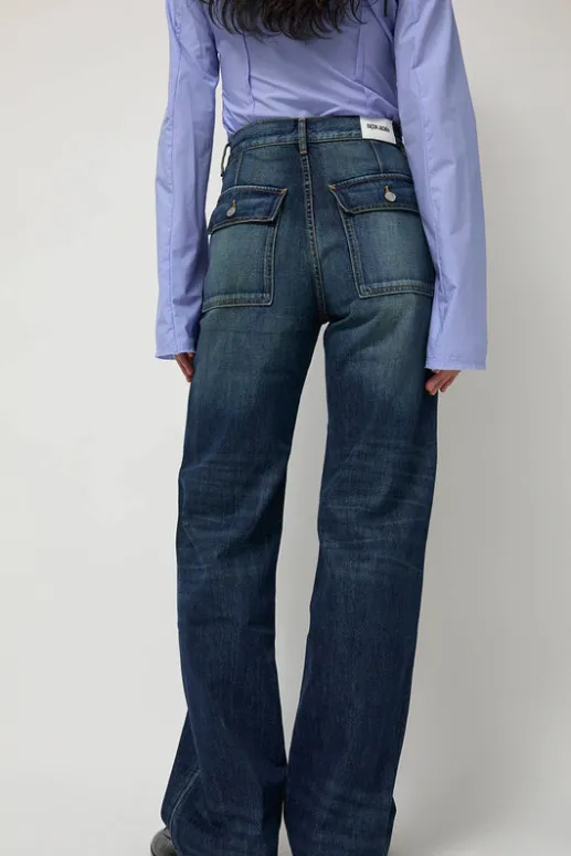 No.6 Store Palerma Biker Pants in Navy
