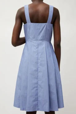 No.6 Store Party Dress in Wedgewood and White Stripe