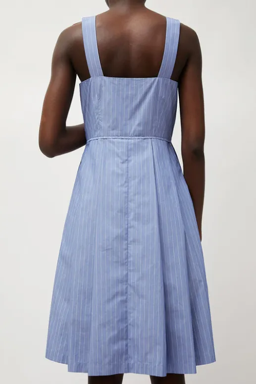 No.6 Store Party Dress in Wedgewood and White Stripe