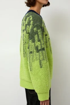 No.6 Store Pile Jacquard Sweater in Wasabi