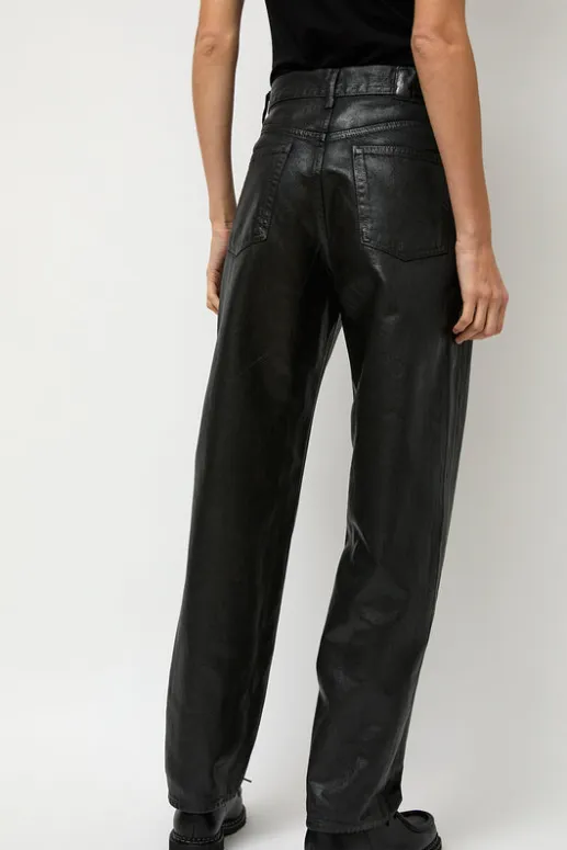 No.6 Store Pitched Baggy Jeans in Black Blue