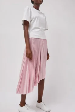 No.6 Store Pleated Asymmetric Skirt in Pink