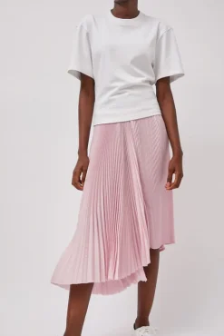 No.6 Store Pleated Asymmetric Skirt in Pink