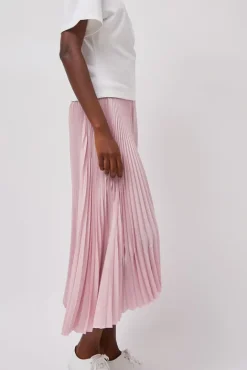 No.6 Store Pleated Asymmetric Skirt in Pink