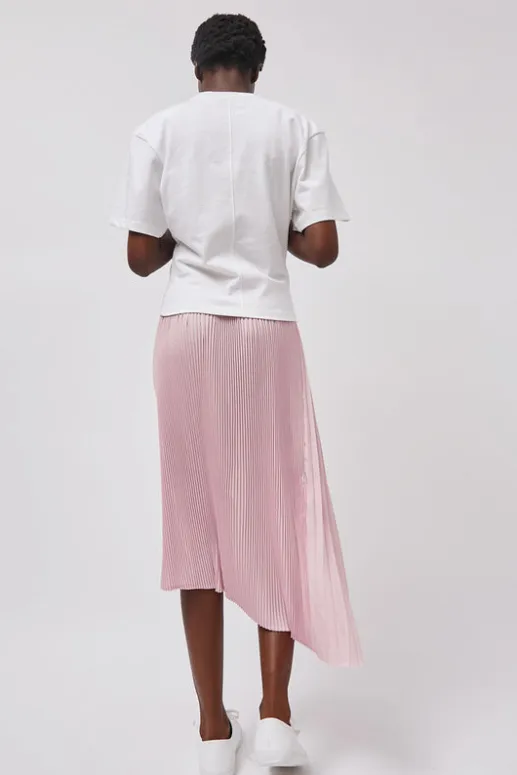 No.6 Store Pleated Asymmetric Skirt in Pink