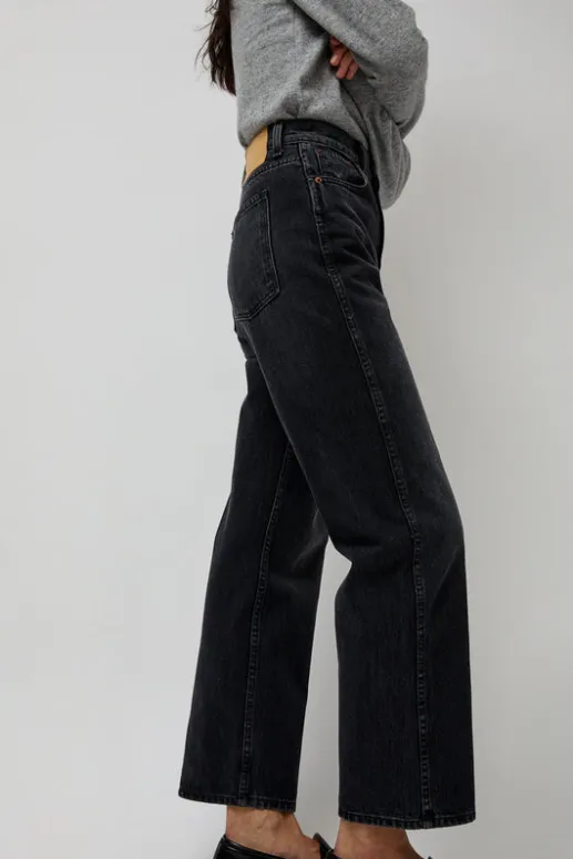 No.6 Store Plein High Rise Straight Jean in Stil Black