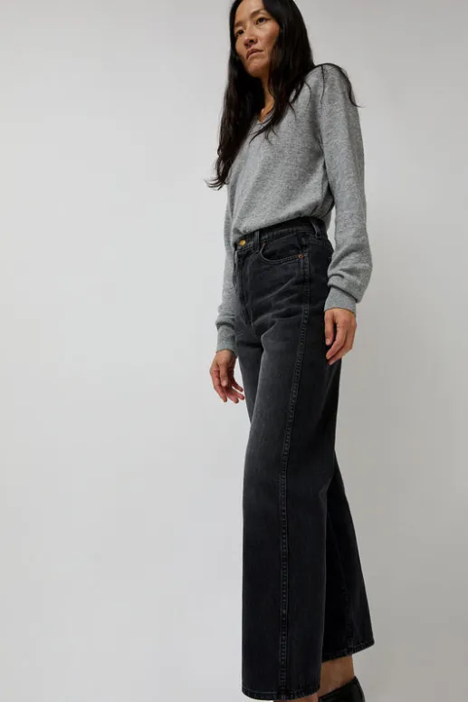No.6 Store Plein High Rise Straight Jean in Stil Black