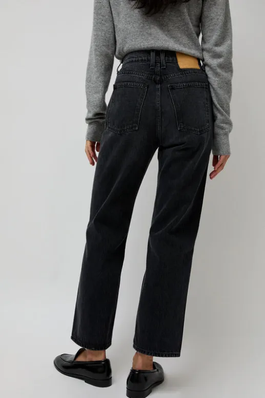 No.6 Store Plein High Rise Straight Jean in Stil Black