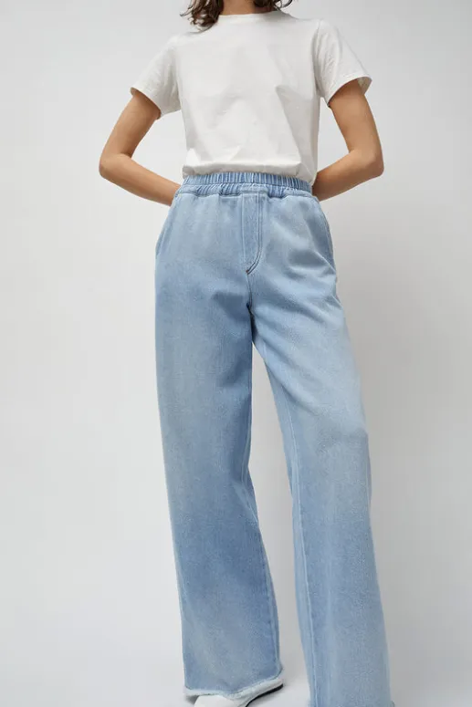 No.6 Store Polly Elastic Waist Jean in Light Blue