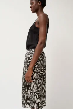No.6 Store Printed Slip Skirt in Zebra Print