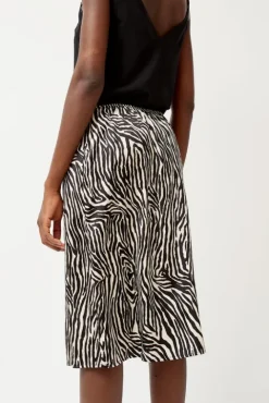 No.6 Store Printed Slip Skirt in Zebra Print