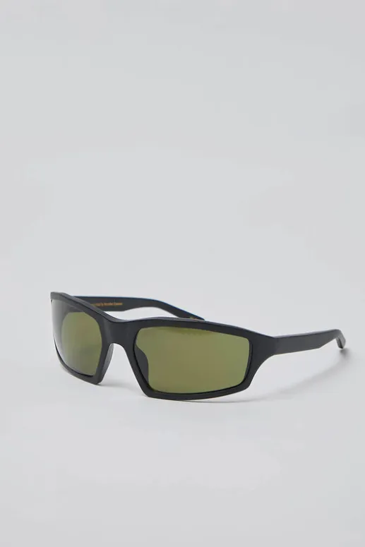 No.6 Store Raven Sunglasses in Matte Black and Green