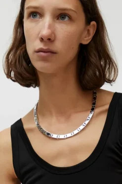No.6 Store Rectangle Chain Link Necklace in Silver