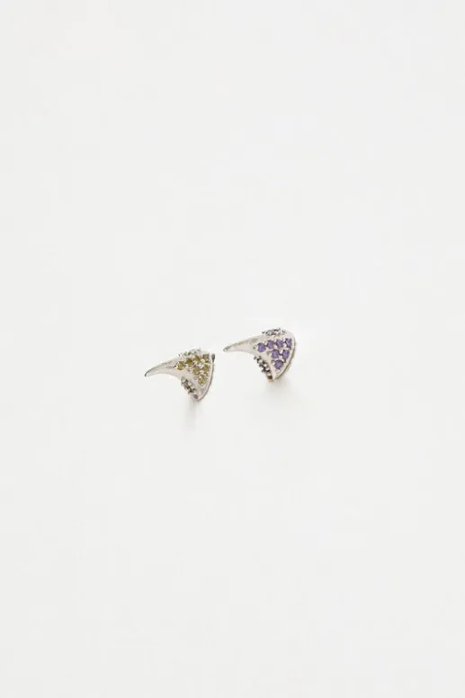 No.6 Store Rhinestone Studs in Amethyst Soft Yellow