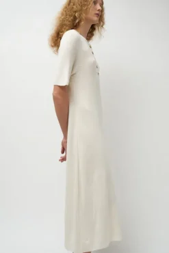 No.6 Store Rib Henley Dress in Bone