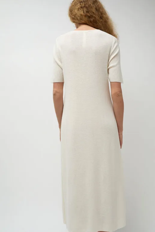No.6 Store Rib Henley Dress in Bone
