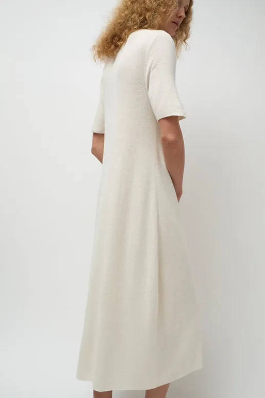 No.6 Store Rib Henley Dress in Bone