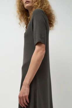 No.6 Store Rib Henley Dress in Coal