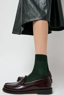 No.6 Store Ribbed Ankle Socks in Cipresso
