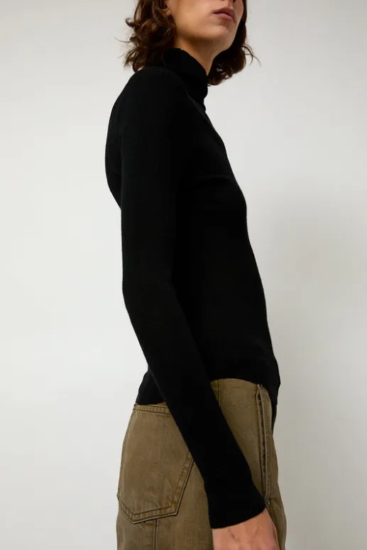 No.6 Store Ribbed High Neck in Black