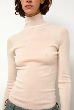 No.6 Store Ribbed High Neck in Blush