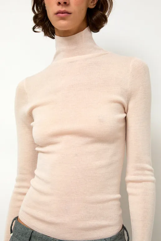 No.6 Store Ribbed High Neck in Blush