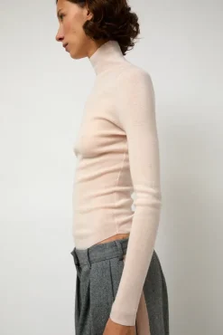 No.6 Store Ribbed High Neck in Blush
