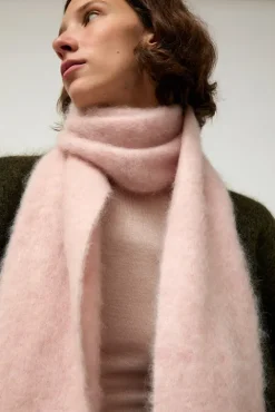 No.6 Store Ribbed Mohair Scarf in Blush
