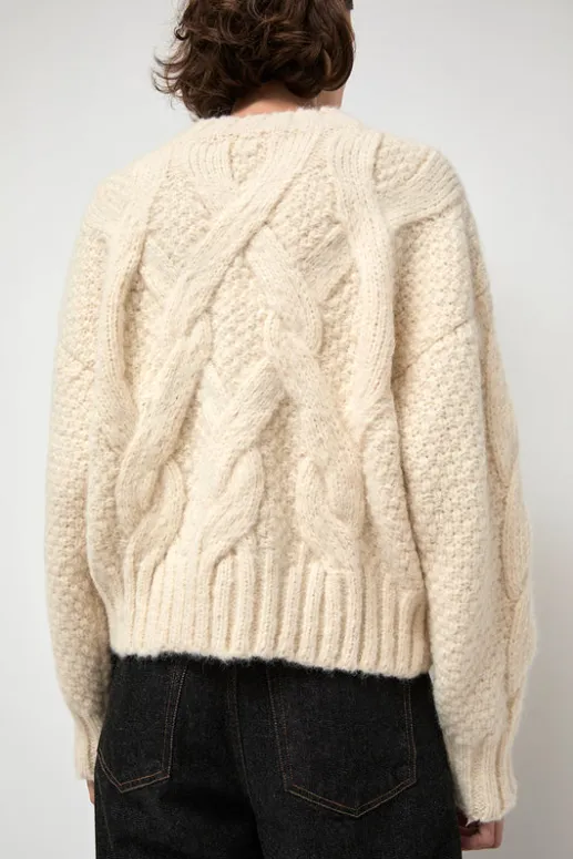 No.6 Store Rita Cable Sweater in Ivory