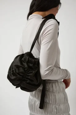 No.6 Store Satin Mini Ball Bag in Black