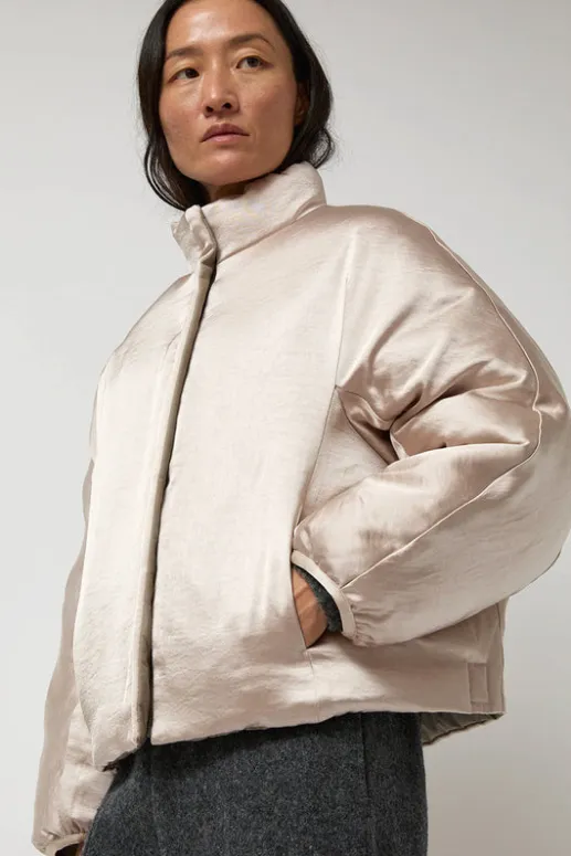 No.6 Store Satin Reversible Outer in Beige