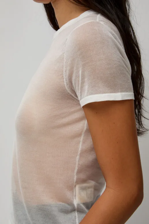 No.6 Store Sheer Baby Tee in White