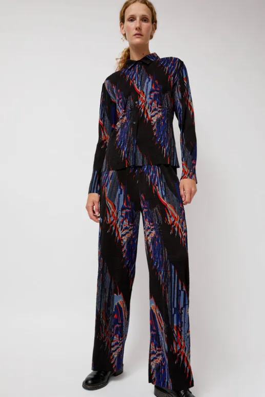No.6 Store Silhouette Plisse Pant in Blue Shadow Wing