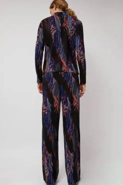 No.6 Store Silhouette Plisse Pant in Blue Shadow Wing