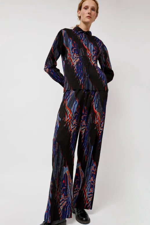 No.6 Store Silhouette Plisse Pant in Blue Shadow Wing