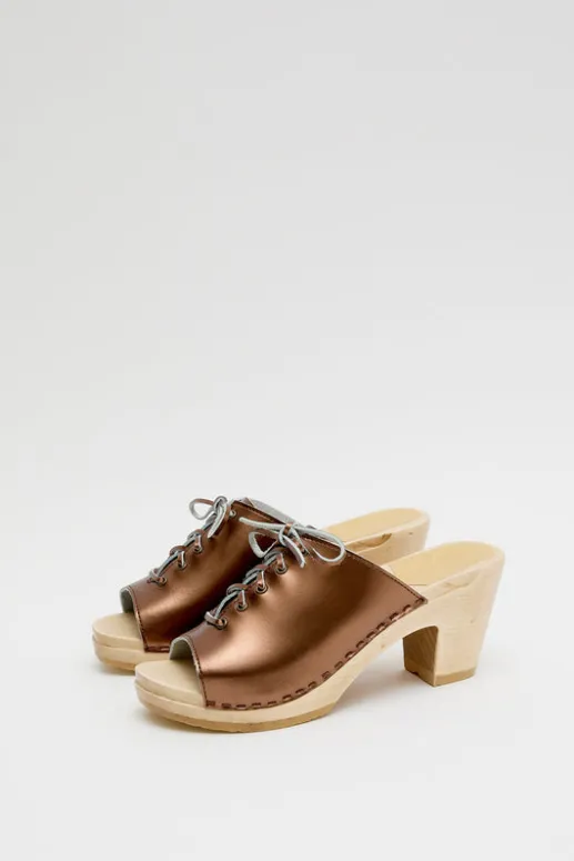 No.6 Store Simone Clog on High Heel in Bronze