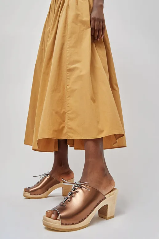 No.6 Store Simone Clog on High Heel in Bronze