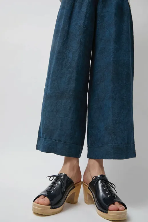 No.6 Store Simone Clog on High Heel in Navy Patent