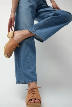 No.6 Store Simone Clog on Mid Heel in Desert