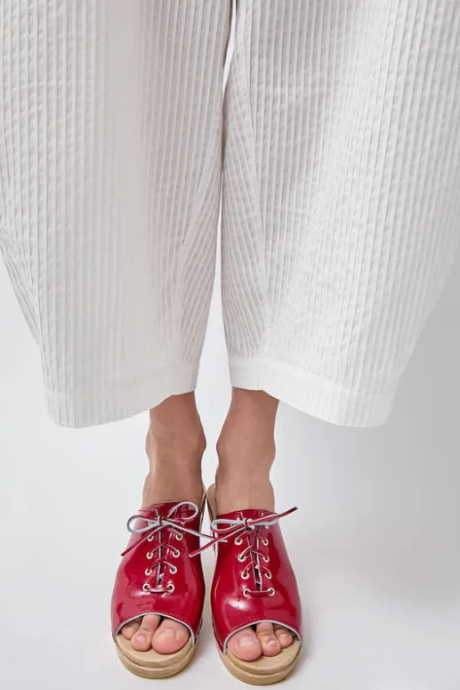 No.6 Store Simone Clog on Mid Heel in Red Patent