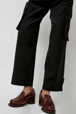 No.6 Store Sineu Heeled Grainy in Cognac