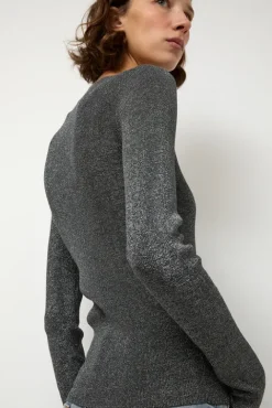 No.6 Store Skinny Crew in Chrome