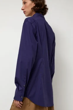 No.6 Store Slim Long Shirt in Ultramarine