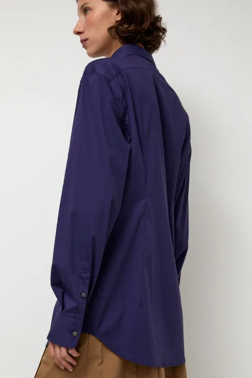 No.6 Store Slim Long Shirt in Ultramarine