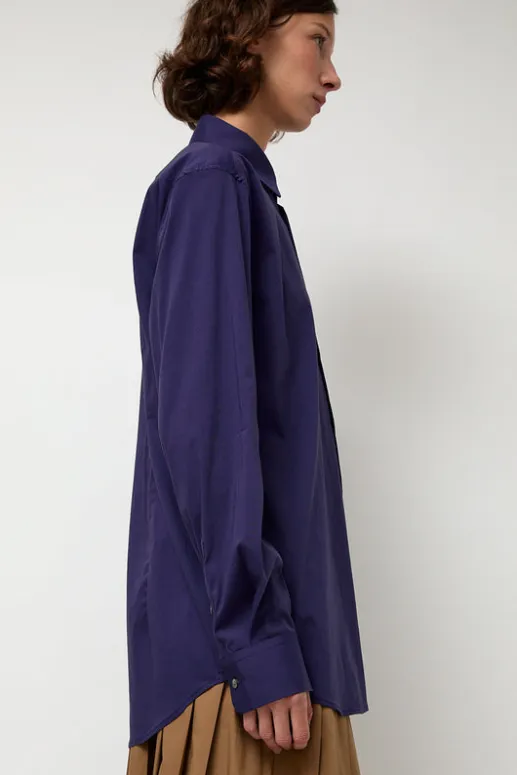 No.6 Store Slim Long Shirt in Ultramarine