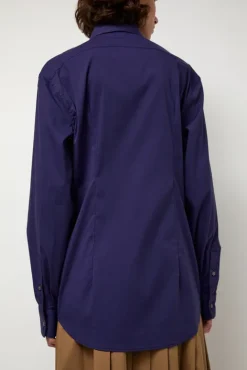 No.6 Store Slim Long Shirt in Ultramarine
